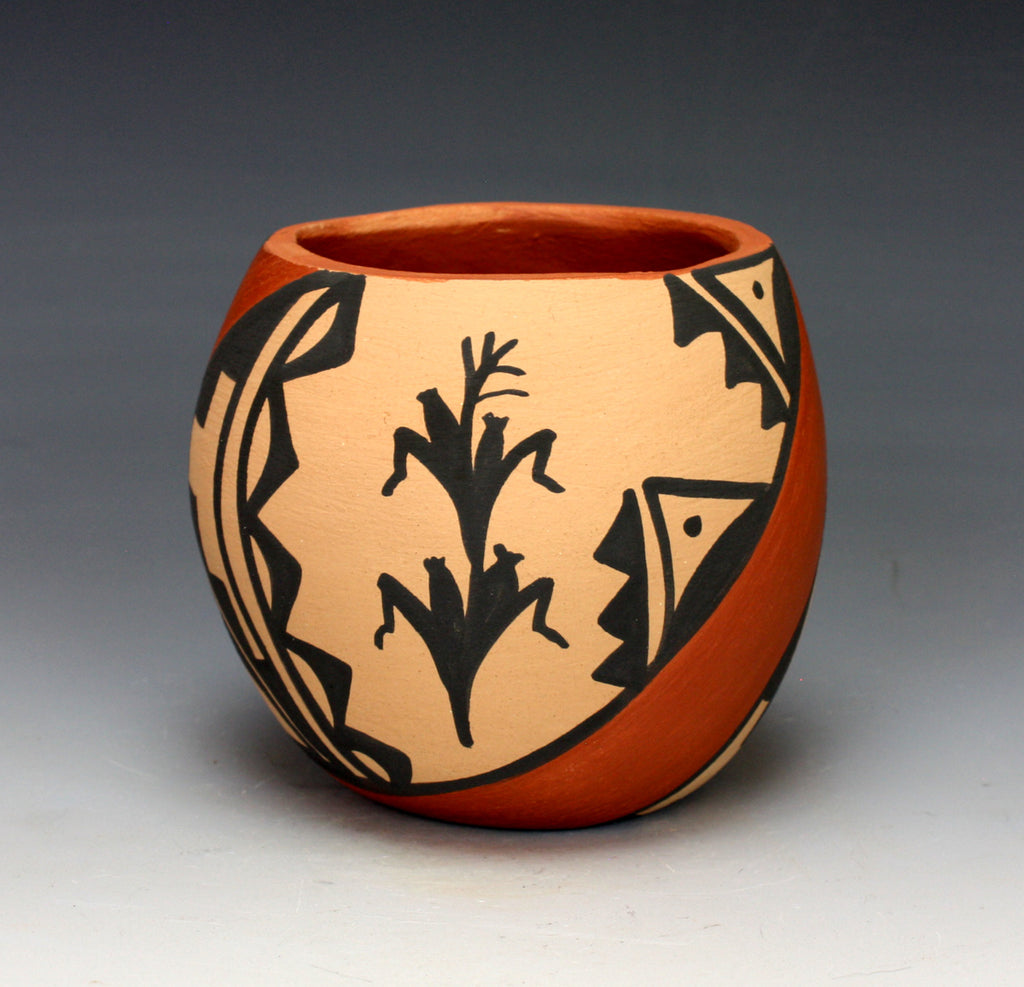 Jemez Pueblo Native American Pottery Corn Bowl - Vernida Toya