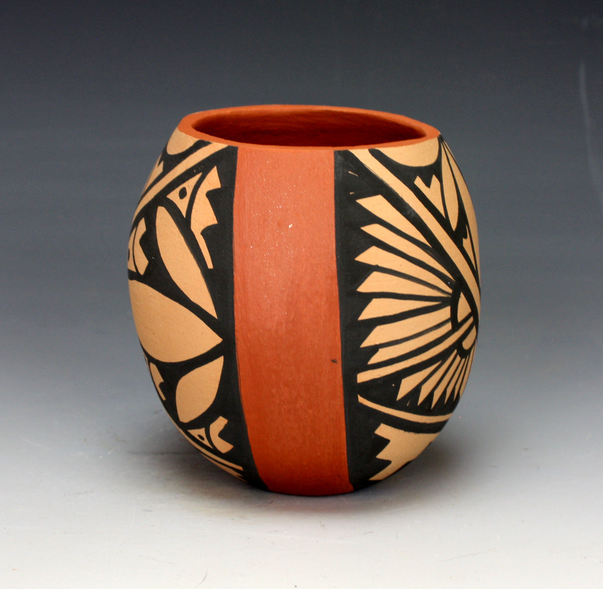 Jemez Pueblo Native American Pottery Feather Bowl - Vernida Toya