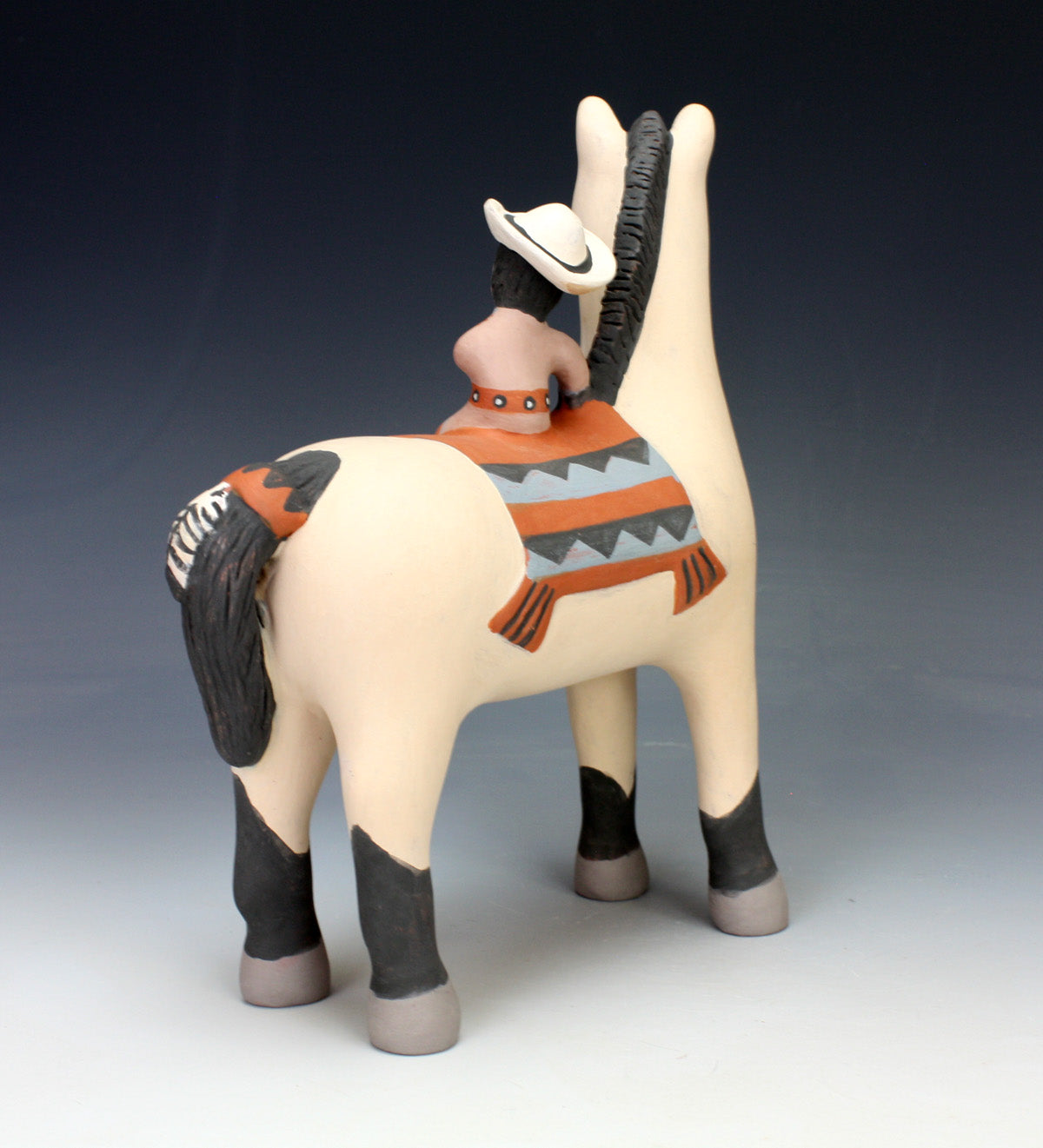 Jemez Pueblo American Indian Pottery Buckskin Horse Storyteller #1 - Leonard Tsosie 
