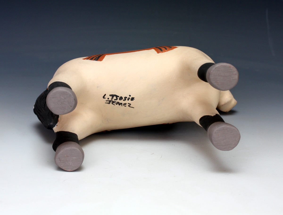 Jemez Pueblo American Indian Pottery Buckskin Horse Storyteller #1 - Leonard Tsosie 