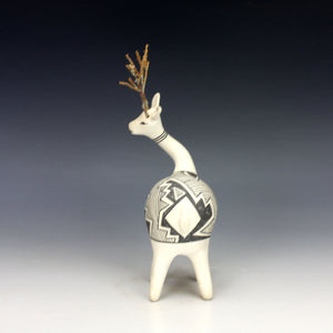 Laguna Pueblo Native American Indian Pottery Deer  - Michael Kanteena