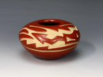 Santa Clara Pueblo Indian Pottery Redware Avanyu Bowl - Denise Chavarria