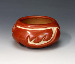 Santa Clara Pueblo Indian Pottery Redware Avanyu Bowl - Doug Tafoya