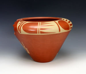San Ildefonso Pueblo Indian Pottery Bear Print Jar - Doug & Charlotte Vigil