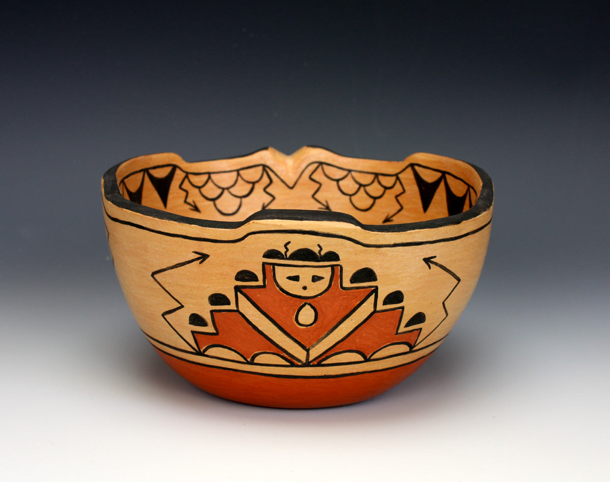 San Felipe Pueblo Native American Pottery Ceremonial Bowl - Ricardo Ortiz