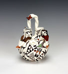 Acoma Pueblo Native American Indian Pottery Wedding Vase #3 - Judy Lewis