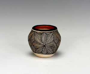 Acoma Pueblo Native American Indian Pottery Mini Olla - Lawrence Joe