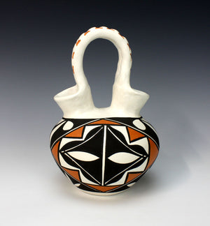 Acoma Pueblo Native American Indian Pottery Wedding Vase - Loretta Joe