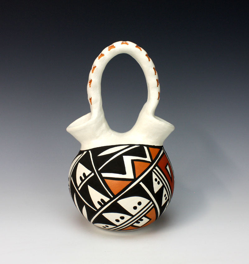 Acoma Pueblo Native American Indian Pottery Wedding Vase #1 - Loretta Joe
