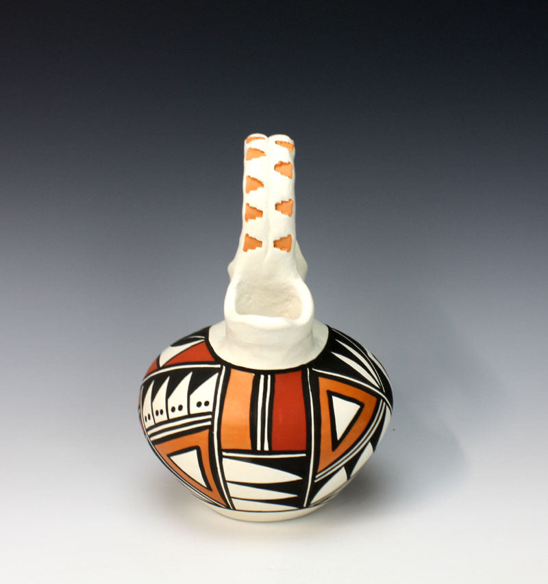 Acoma Pueblo Native American Indian Pottery Wedding Vase #2 - Loretta Joe