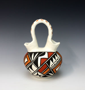 Acoma Pueblo Native American Indian Pottery Wedding Vase #2 - Loretta Joe