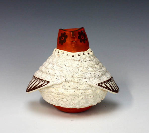 Acoma Pueblo Native American Indian Pottery Owl - Flo & Lee Vallo