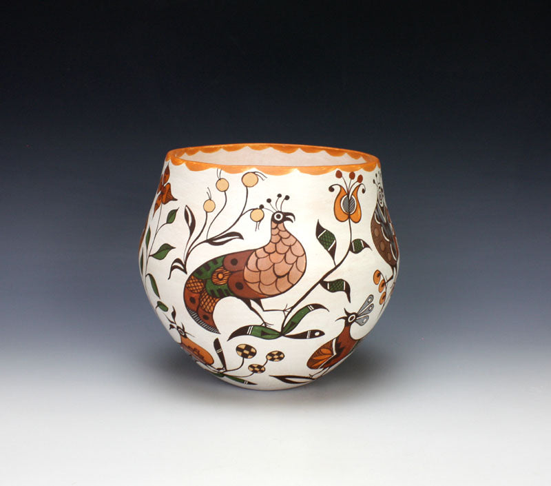 Acoma Pueblo Native American Indian Pottery Bird Jar #1 - Diane Lewis