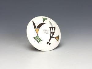 Acoma Pueblo Native American Indian Pottery Dog Bowl #1 - Judy Lewis