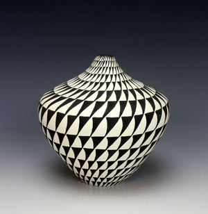 Acoma Pueblo Native American Indian Pottery Swirl Jar- Cletus Victorino Jr.