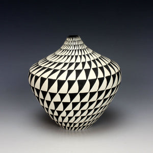 Acoma Pueblo Native American Indian Pottery Swirl Jar- Cletus Victorino Jr.