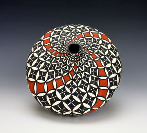 Acoma Pueblo Native American Pottery Large Swirl Jar- Cletus Victorino Jr.