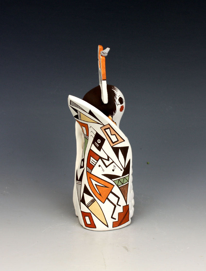 Acoma Pueblo Native American Indian Pottery Cornmaiden #1 - Judy Lewis
