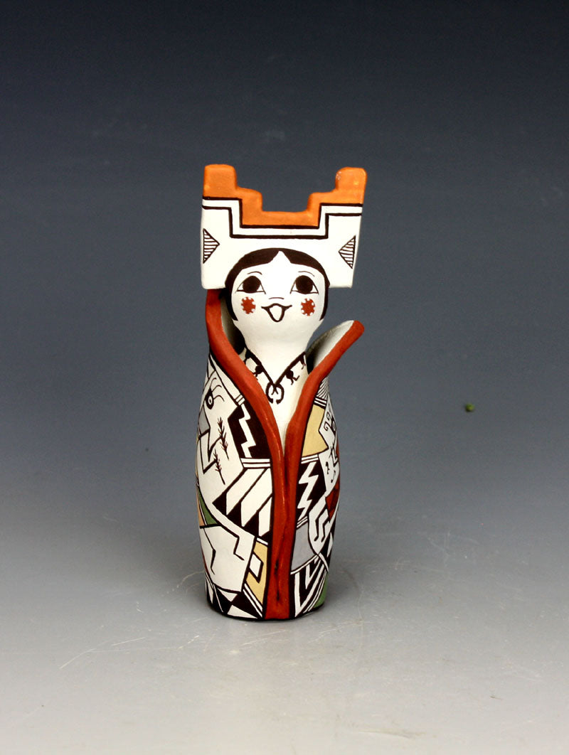 Acoma Pueblo Native American Indian Pottery Cornmaiden #3 - Judy Lewis