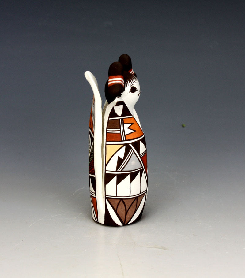 Acoma Pueblo Native American Indian Pottery Cornmaiden #4 - Judy Lewis