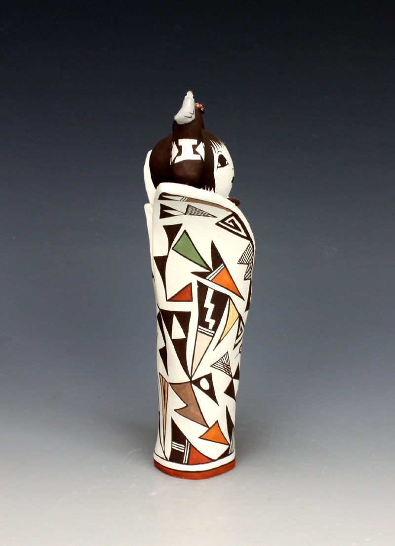Acoma Pueblo Native American Indian Pottery Cornmaiden #5 - Judy Lewis