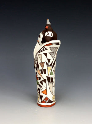 Acoma Pueblo Native American Indian Pottery Cornmaiden #5 - Judy Lewis