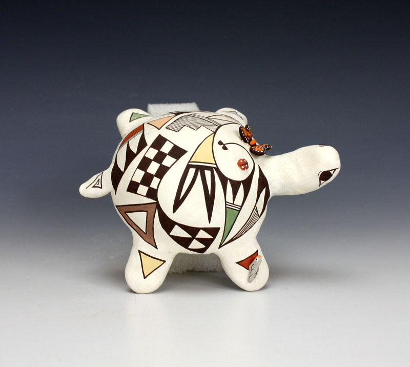 Acoma Pueblo Native American Indian Pottery Turtle #1 - Judy Lewis