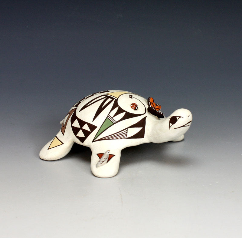 Acoma Pueblo Native American Indian Pottery Turtle #1 - Judy Lewis