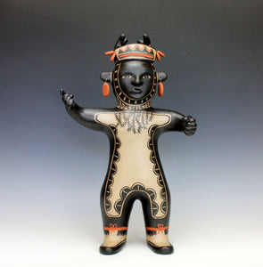 Cochiti Pueblo Native American Indian Pottery Antelope Dancer - Mary Janice Ortiz