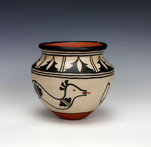 Cochiti Pueblo Native American Indian Pottery Avanyu Jar - Mary Janice Ortiz