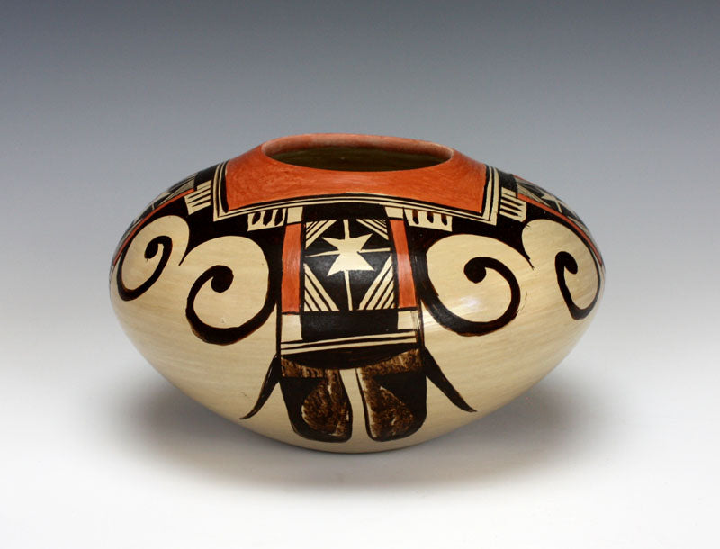 Hopi American Indian Pottery Eagle Tail Seed Jar #5 - Adelle Nampeyo