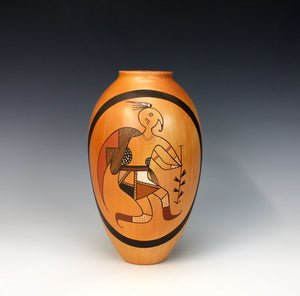 Hopi American Indian Pottery Tall Jar - Mark Tahbo