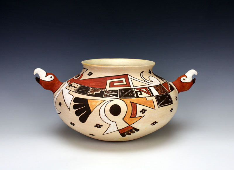 Hopi Native American Indian Pottery Parrot Jar - Bobby Silas