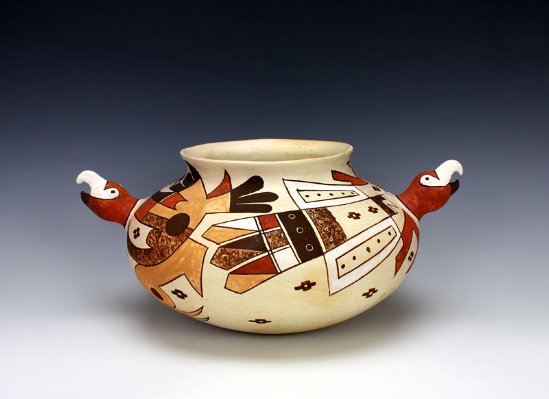 Hopi Native American Indian Pottery Parrot Jar - Bobby Silas