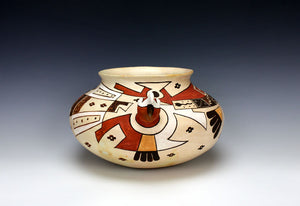 Hopi Native American Indian Pottery Parrot Jar - Bobby Silas
