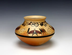 Hopi American Indian Pottery Moth Jar - Karen Abieta