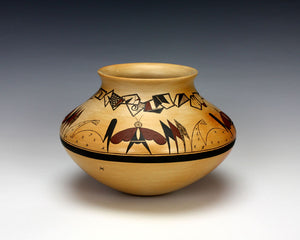 Hopi American Indian Pottery Moth Jar - Karen Abieta