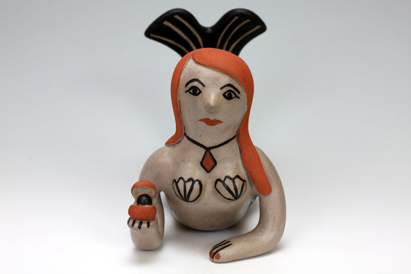 Cochiti Pueblo Native American Indian Pottery Mermaid - Mary Janice Ortiz