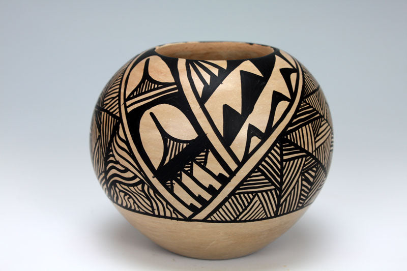 Jemez Pueblo American Indian Pottery Black & White Bowl #1 - Gabriel Gonzales