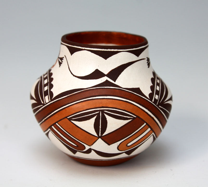 Acoma Pueblo Native American Indian Pottery Mini Olla - Delores Juanico