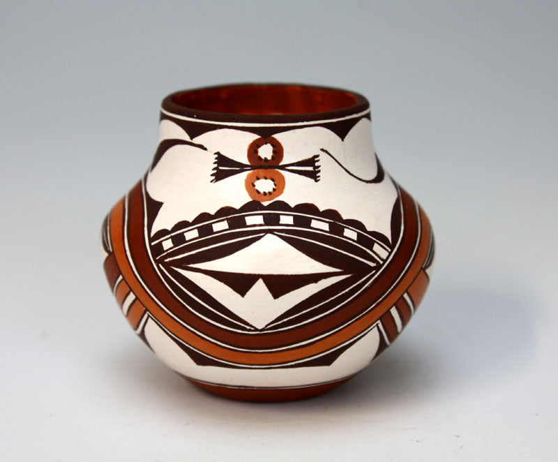 Acoma Pueblo Native American Indian Pottery Mini Olla - Delores Juanico
