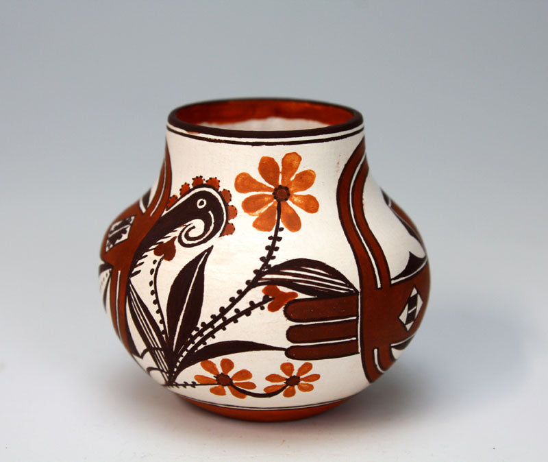 Acoma Pueblo Native American Indian Pottery Mini Olla #1 - Delores Juanico