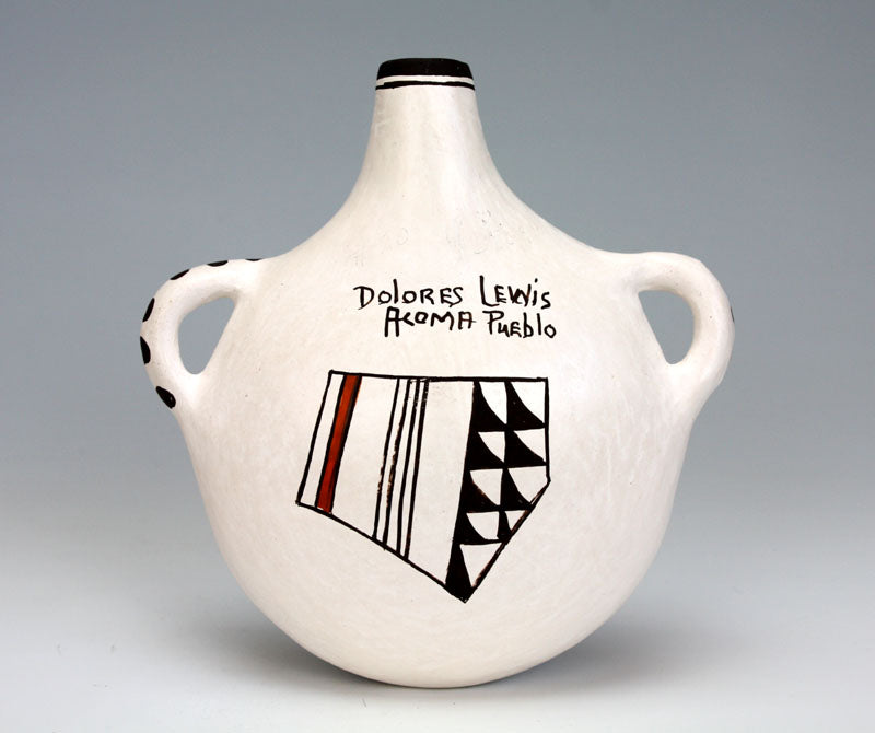 Acoma Pueblo Native American Indian Pottery Water Jar - Dolores Lewis