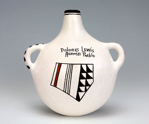 Acoma Pueblo Native American Indian Pottery Water Jar - Dolores Lewis