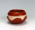 Santa Clara Pueblo Indian Pottery Carved Redware Bowl - Mary Cain