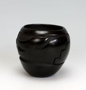 Santa Clara Pueblo Indian Pottery Avanyu Bowl - Frances Naranjo