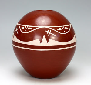San Ildefonso Pueblo Indian Pottery Avanyu Seed Jar - Erik Fender