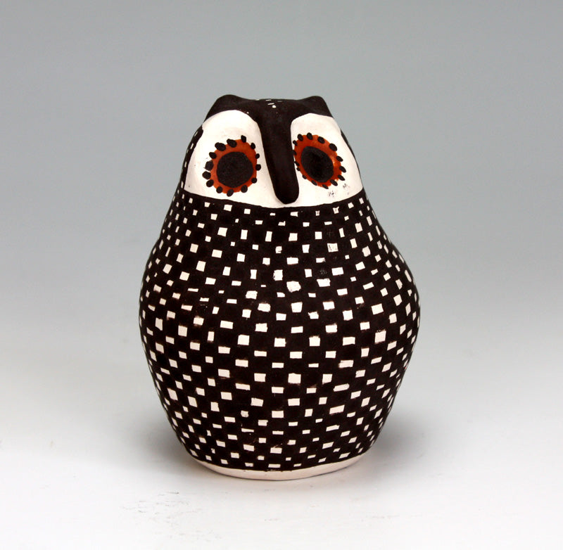 Acoma Pueblo Native American Indian Pottery Owl - Melissa Antonio