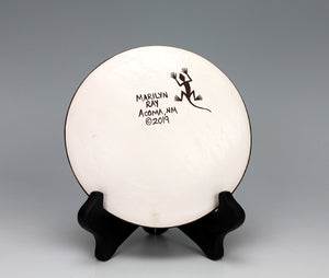 Acoma Pueblo Native American Pottery Dragonfly Plate - Marilyn Ray