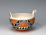 Acoma Pueblo Native American Indian Pottery Turkey Bowl - Sharon Lewis